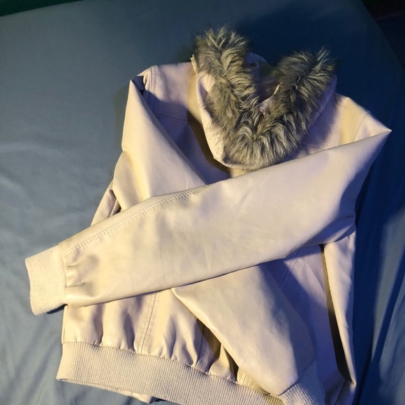 “deb” beige faux leather jacket - Picture 4 of 4